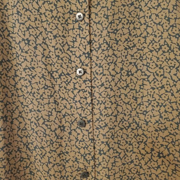 Vintage 100% Silk Button Down Shirt - Size Large - Picture 3 of 4